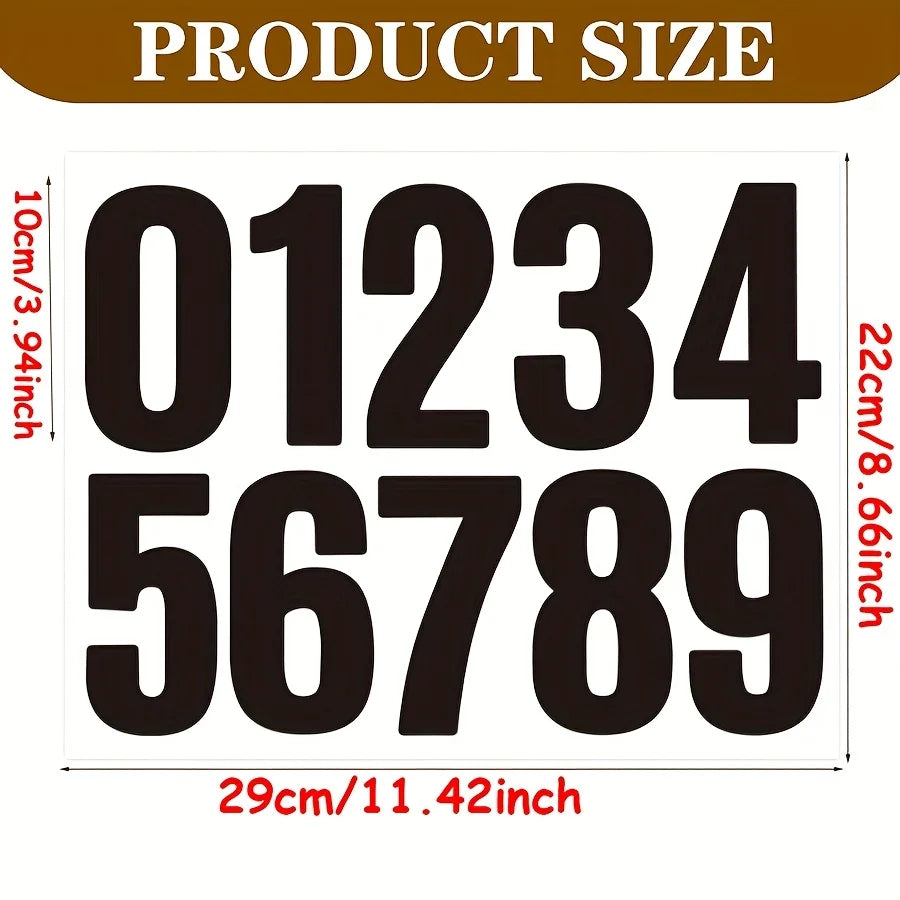 5 Stickers 0 9 Digits Waterproof Mailbox House Number Suitable