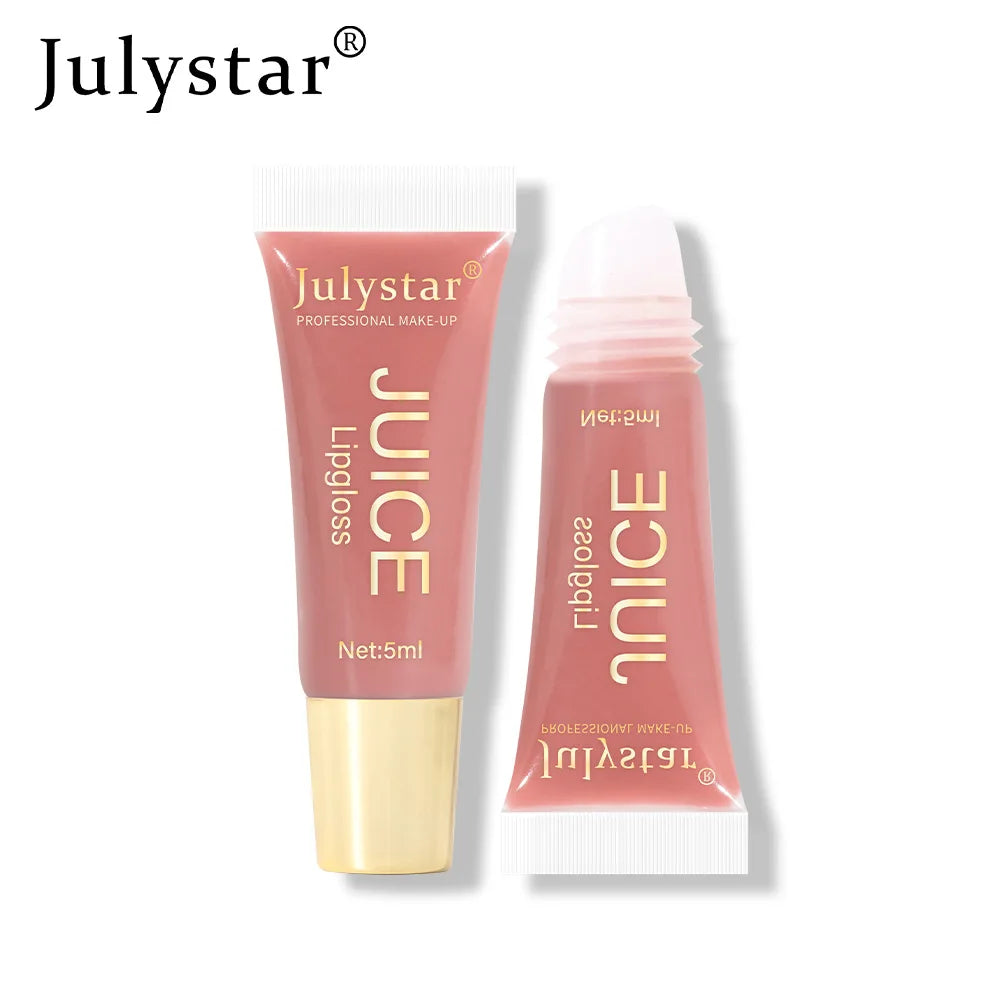 Julystar 6color Long lasting Moisturizing Mirror Lip Oil, Fruit Flavor, Pudding Lip Moisturizing, Water Radiant Lip Honey Peaceful Pleasures Health and Wellness