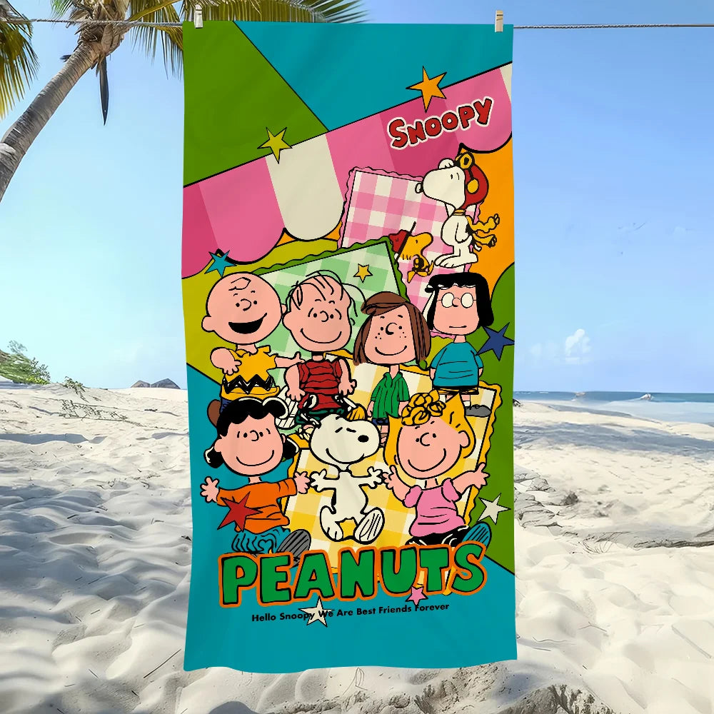 Cartoon Quick-Dry Beach Towel | Large Soft Pool & Gym Towel