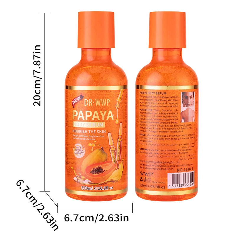 Kojic Turmeric AHA Papaya Face & Body Serum 500ml
