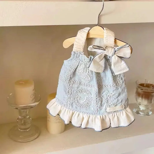 Pet Clothes Dog Cat Princess Small Spring Summer Thin Breathable Butterfly Princess Skirt Peaceful Pleasures Health and Wellness