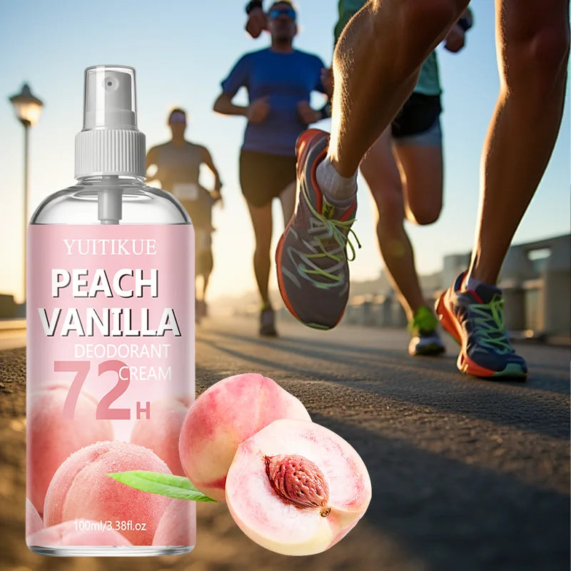 YUITIKUE Peach Vanilla Shoe Odor Eliminator Spray 100ml Shoe Deodorant Spray Peaceful Pleasures Health and Wellness