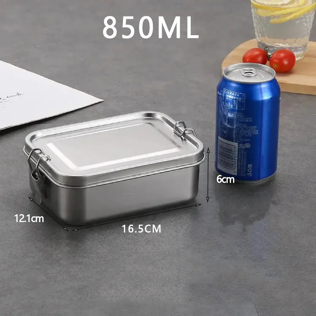 Stainless Steel Bento Box – Leakproof Lunch Box with Clips