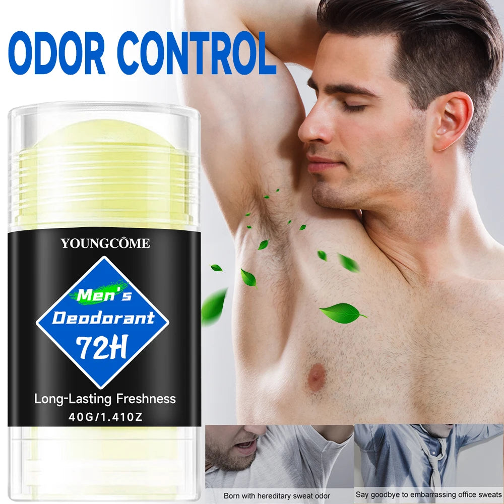 Men's Deodorant Stick Anti Sweating Keep Drying Lasting Fragrance Remove Armpit Odor Underarm Refresh Sticks Fade Body Odor Peaceful Pleasures Health and Wellness