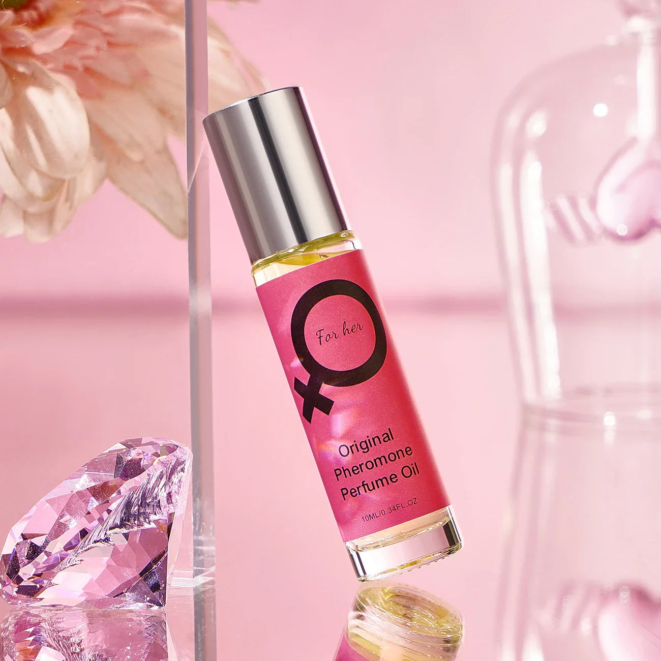 HEYXI Rose Pheromone Roll-On Perfume Oil – Long-Lasting Floral