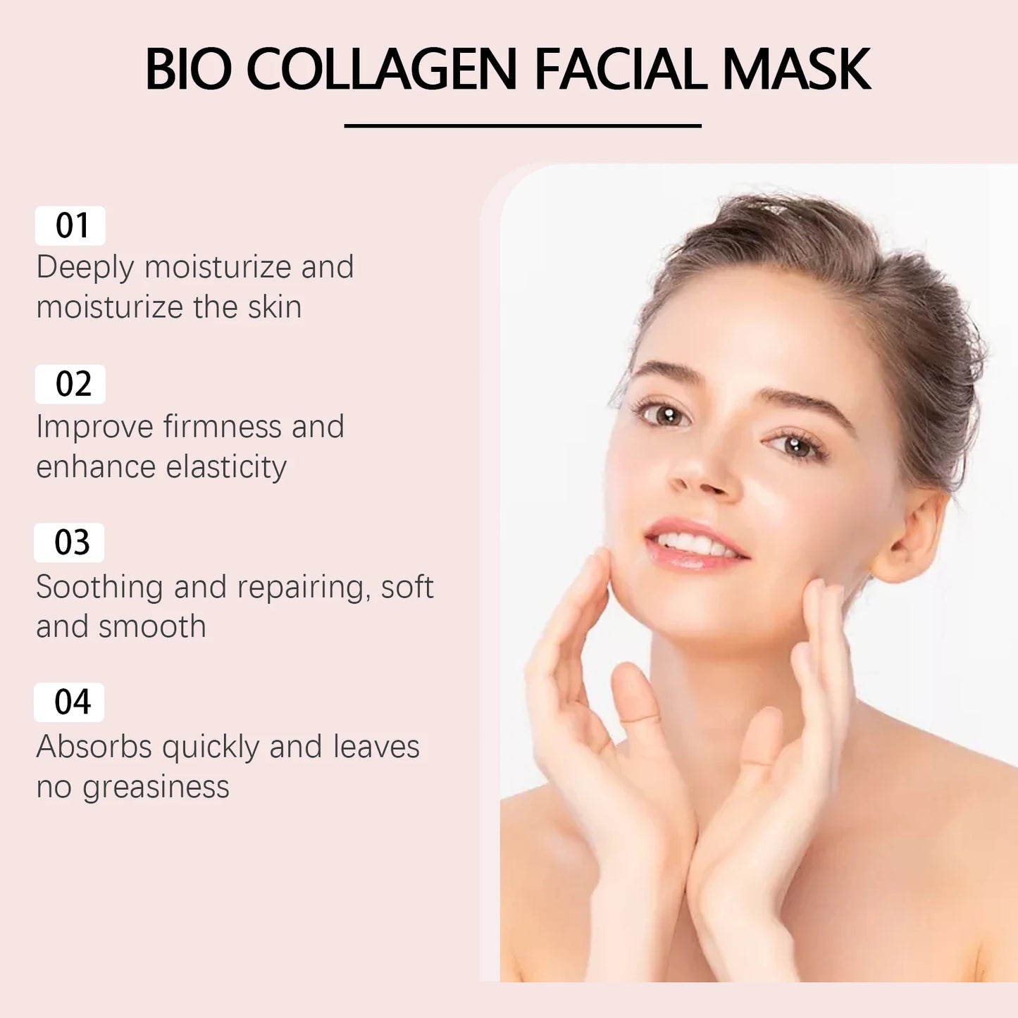 Bio Collagen Facial Mask – Hydrating & Pore-Minimizing 4 Pcs
