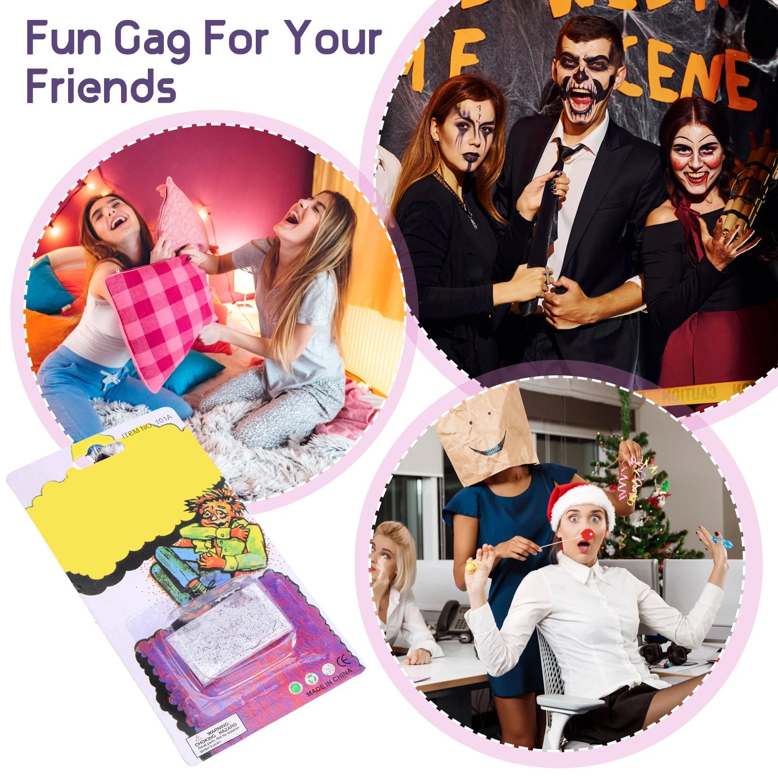 10PCS Halloween Trick Prop Itching Powder Prank Party Supplies for Joke Surprise April Fools' Day Funny Joke Trick Novelty Toy Peaceful Pleasures Health and Wellness