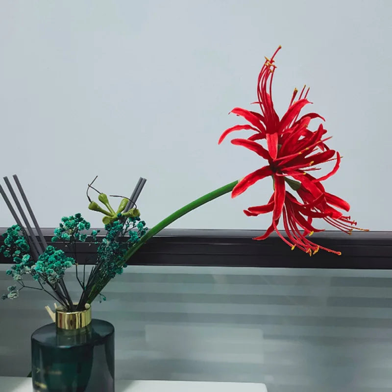 Artificial Red Spider Lily Silk Flower Branch | Home & Wedding