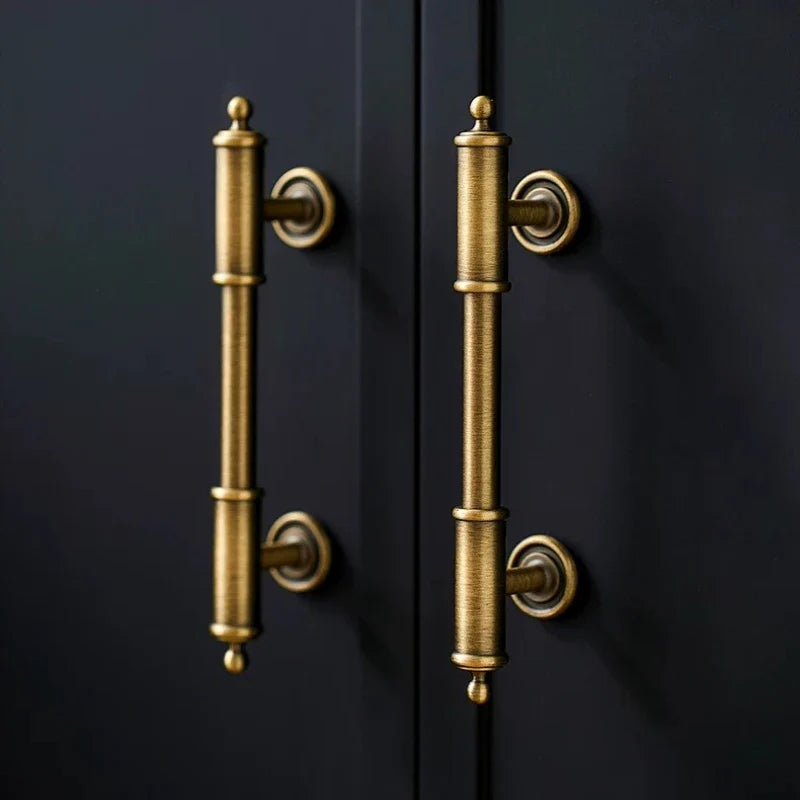 French Antique Bronze Brass Cabinet & Drawer Handles | Retro