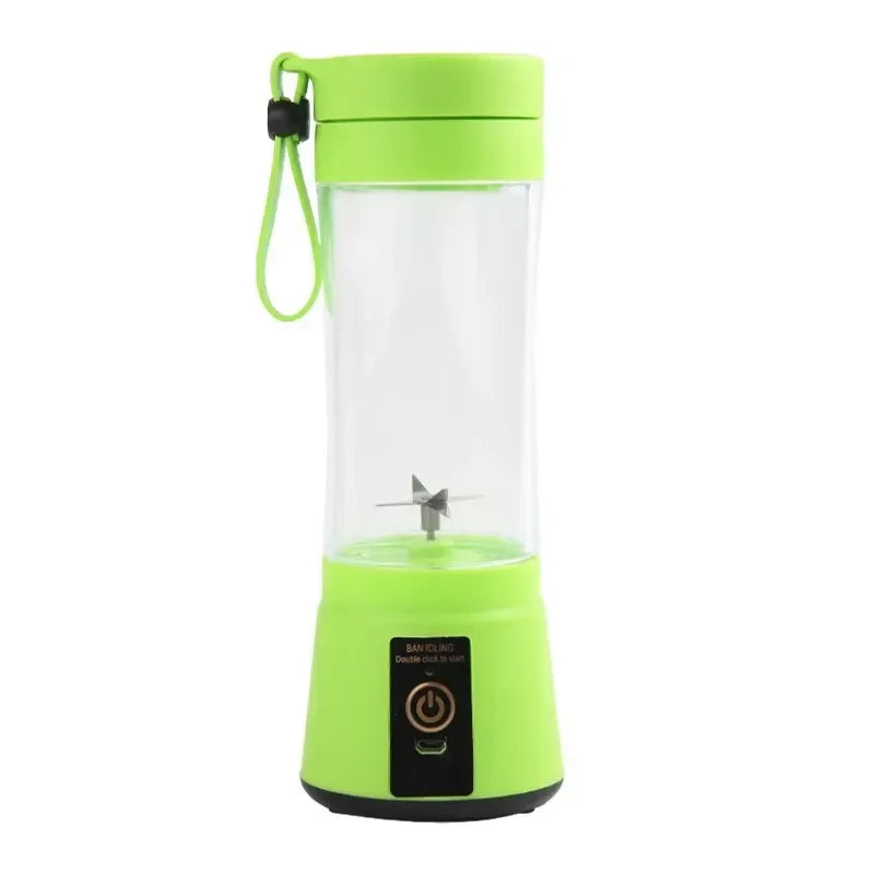 Portable Mini Electric Blender Juicer – 6-Blade USB Rechargeable