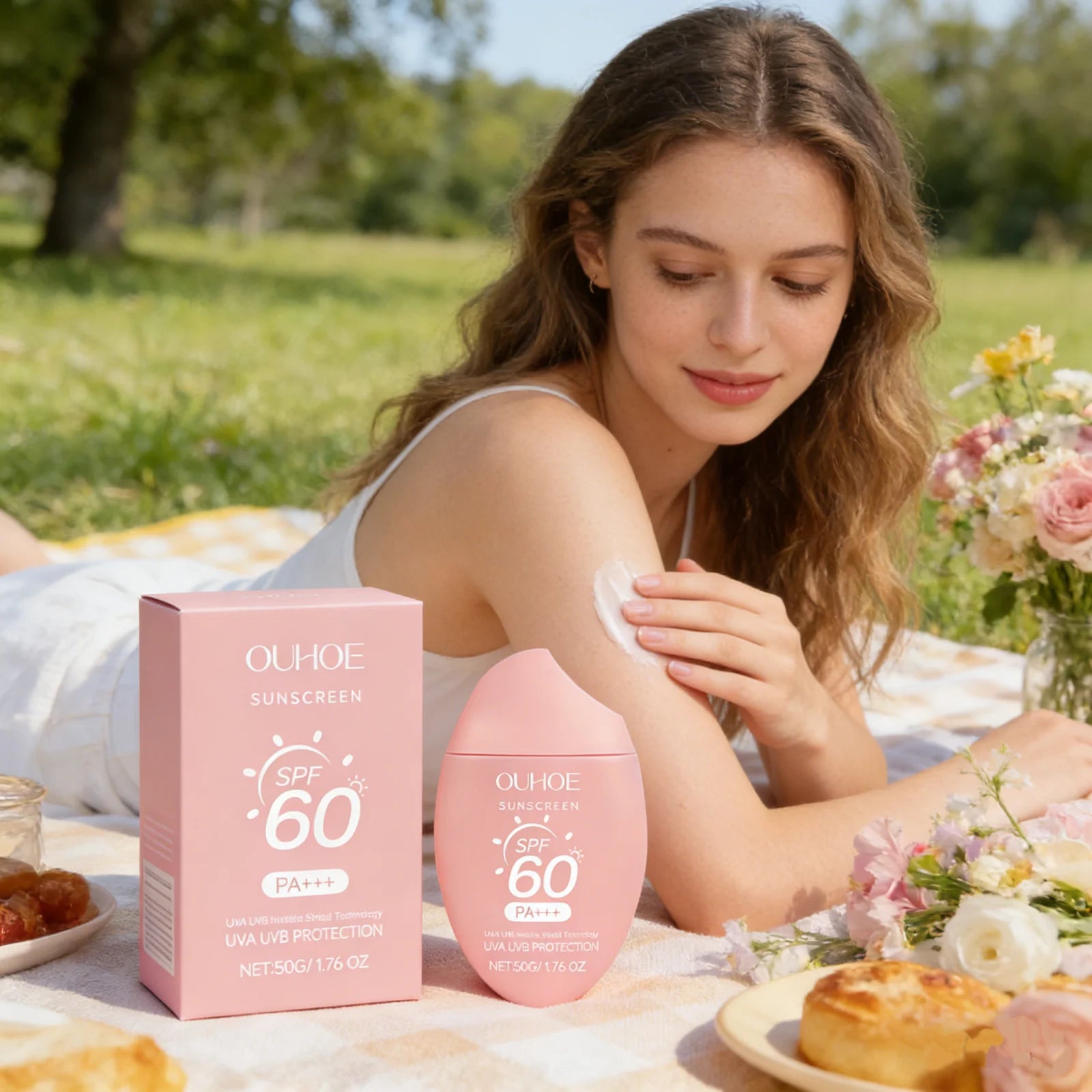 Moisturizing Brightening Sunscreen Cream SPF50+ for Daily Care Peaceful Pleasures Health and Wellness