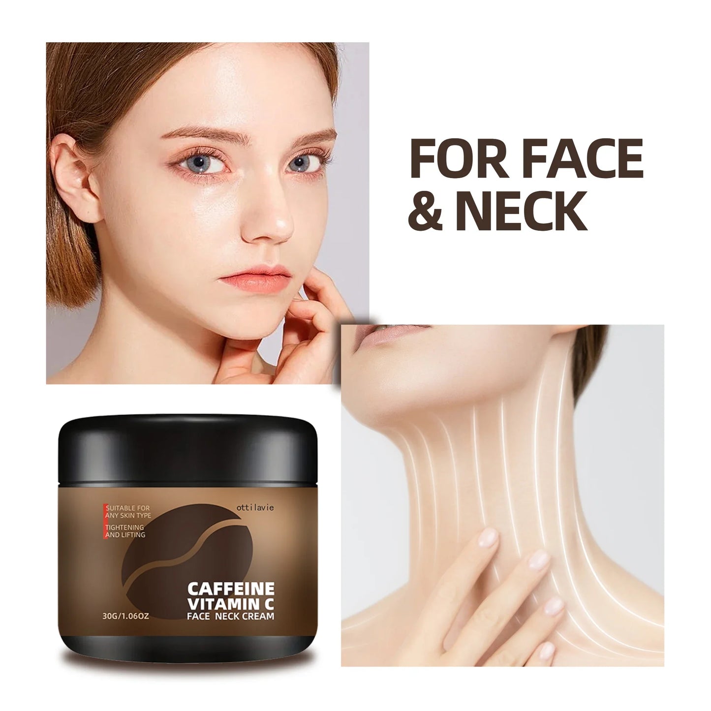 Ottilavie Caffeine & Vitamin C Firming Face & Neck Cream
