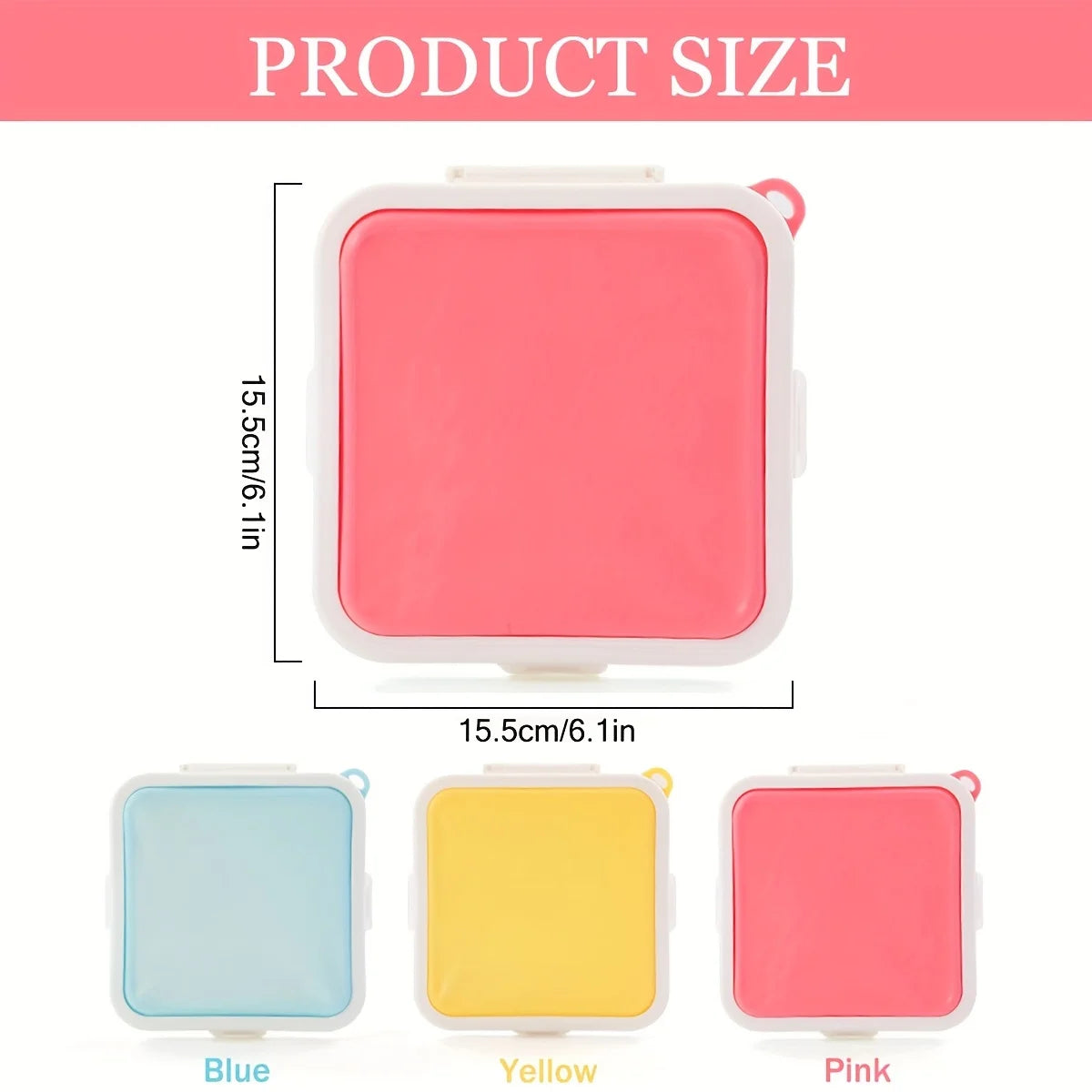 Sandwich Containers Silicone Sandwich Storage Box for Lunch, Travel - Snap-Off for Fruit, Salad, Snacks and Food Storage Peaceful Pleasures Health and Wellness