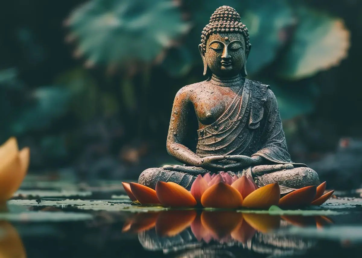 Buddha Zen Meditation Canvas Wall Art | Peaceful Nature Decor