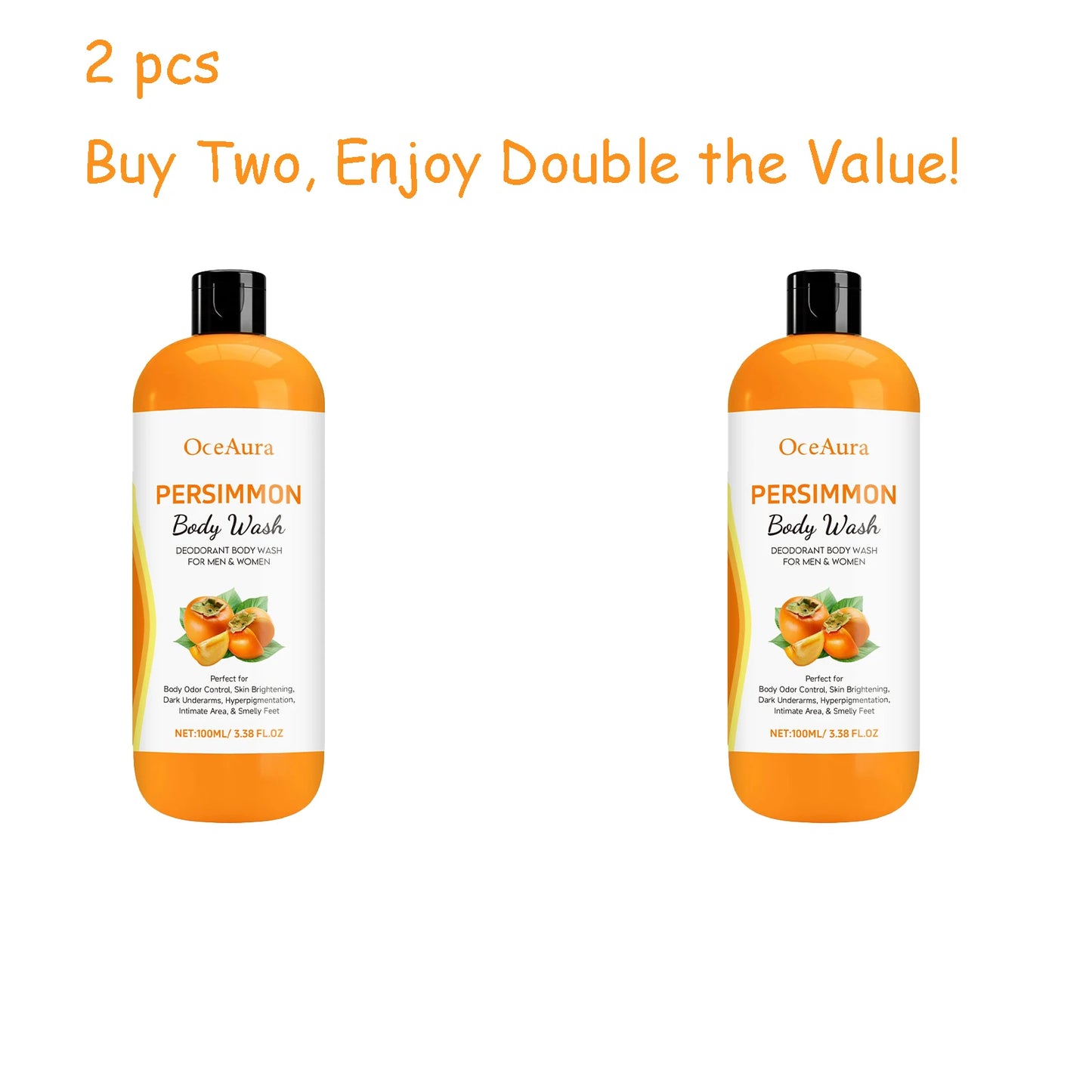 Persimmon Rosemary Body Wash Gel | Moisturizing Pore Cleanser