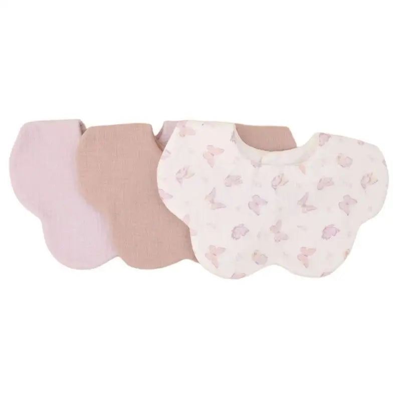 3-Pack Soft Cotton Baby Drool Bibs | Newborn Burp Cloth Set