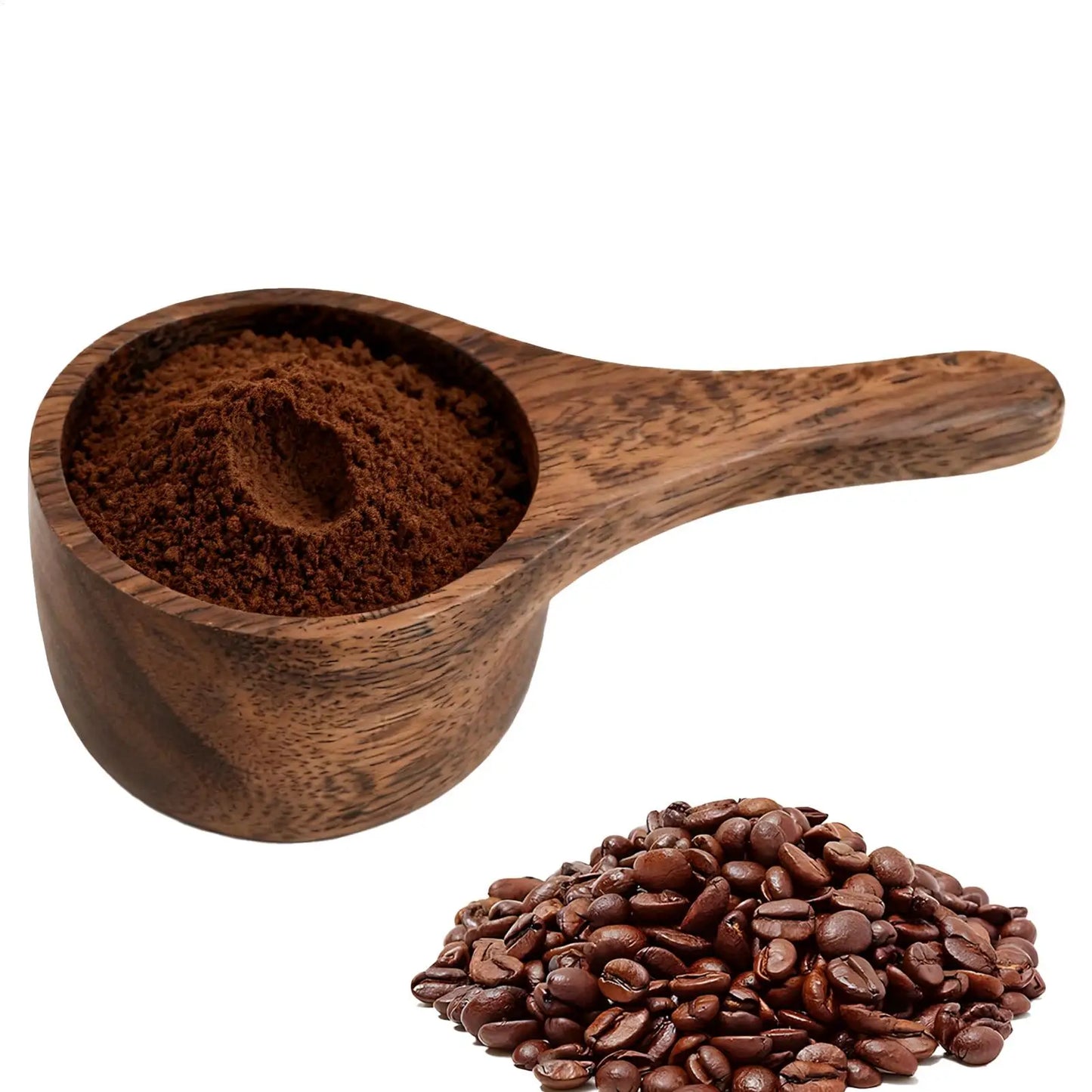 Walnut Wood Coffee Scoop – 42ml Reusable Measuring Spoon