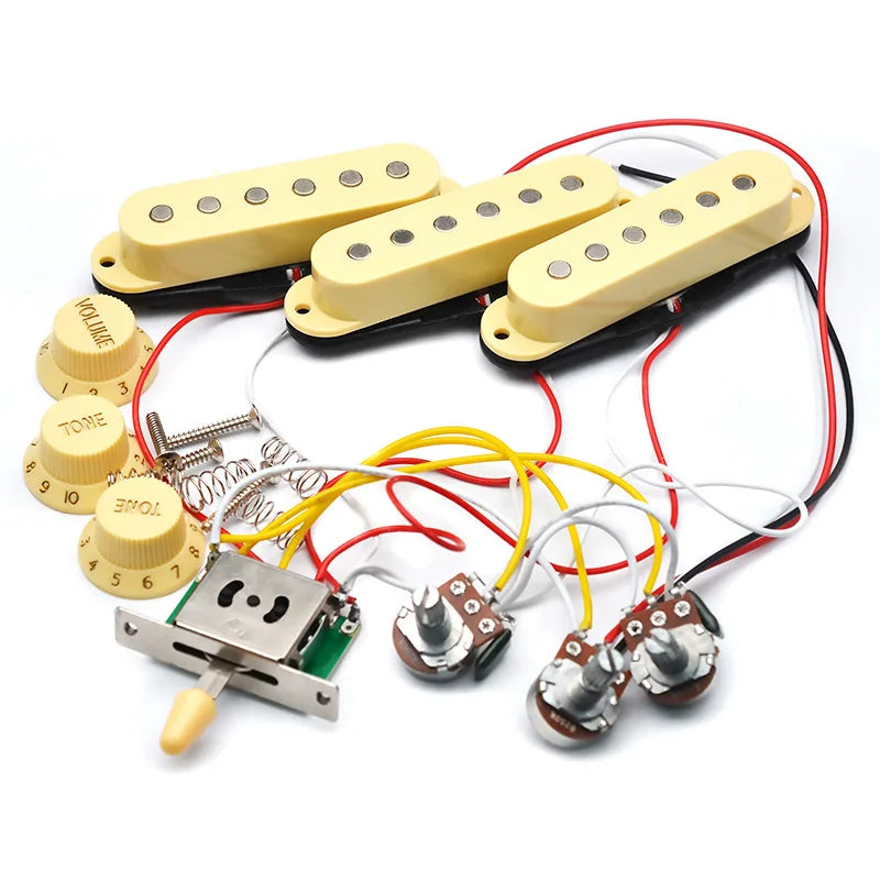 Electric Guitar Pickup Wiring Harness Prewired 5-way Switch 2T1V