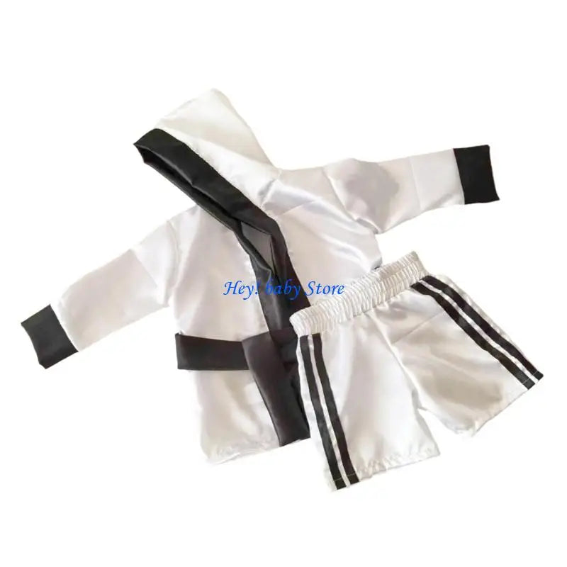 Newborn Boxing Photography Costume | Baby Robe & Shorts Set