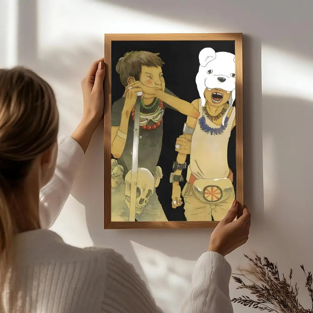 Tekkonkinkreet Anime Poster HD Self-Adhesive Waterproof Wall Art Anime Wall Poster Peaceful Pleasures Health and Wellness White3 50X70cmNoframe