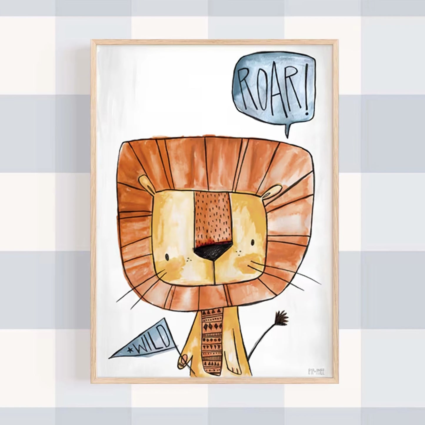 3-Piece Jungle Lion Tiger Elephant Canvas Wall Art Set