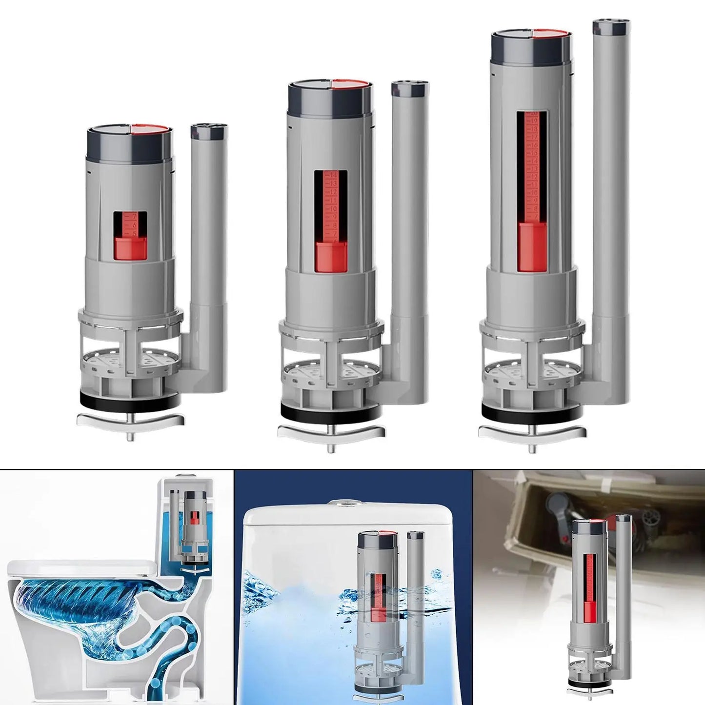 Universal Toilet Flush Valve Replacement | Easy Install, 3 Sizes