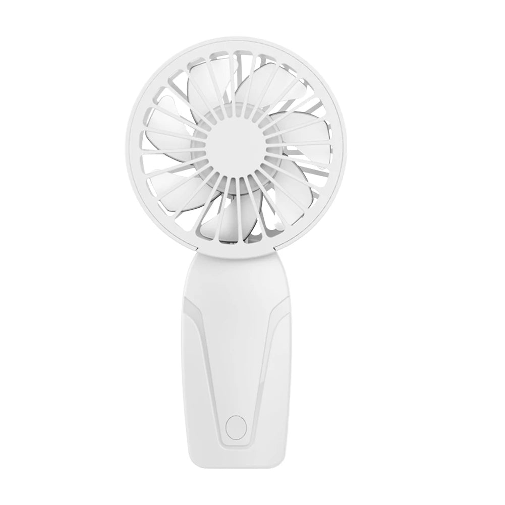 USB Rechargeable Mini Personal Fan – 3-Speed Compact Cooler Peaceful Pleasures Health and Wellness White United States