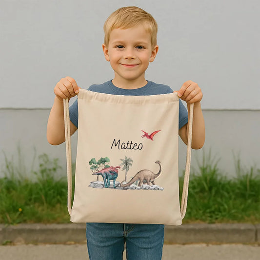 Custom Dinosaur Kids Backpack | Personalized Daycare & School Bag Personalized Kids Backpack Peaceful Pleasures Health and Wellness