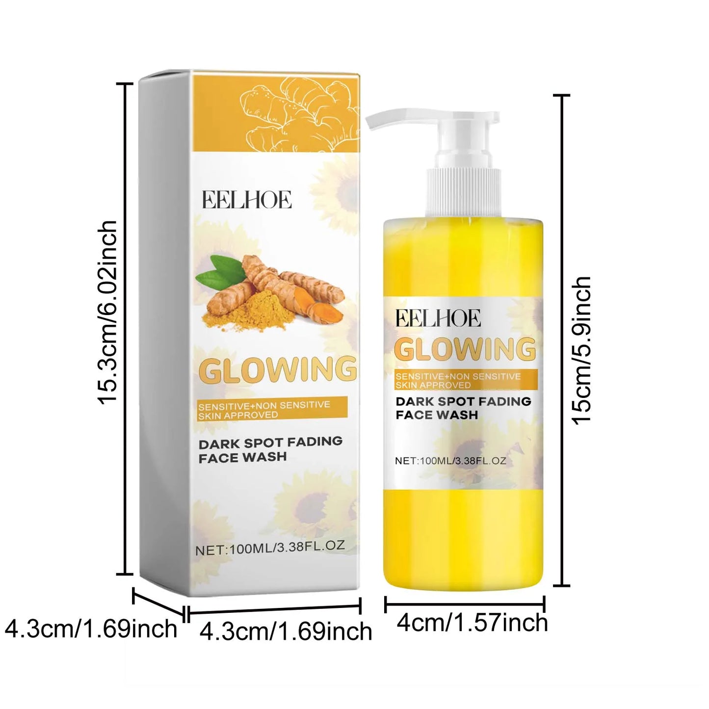 Turmeric Brightening Facial Cleanser – Deep Cleanse & Glow