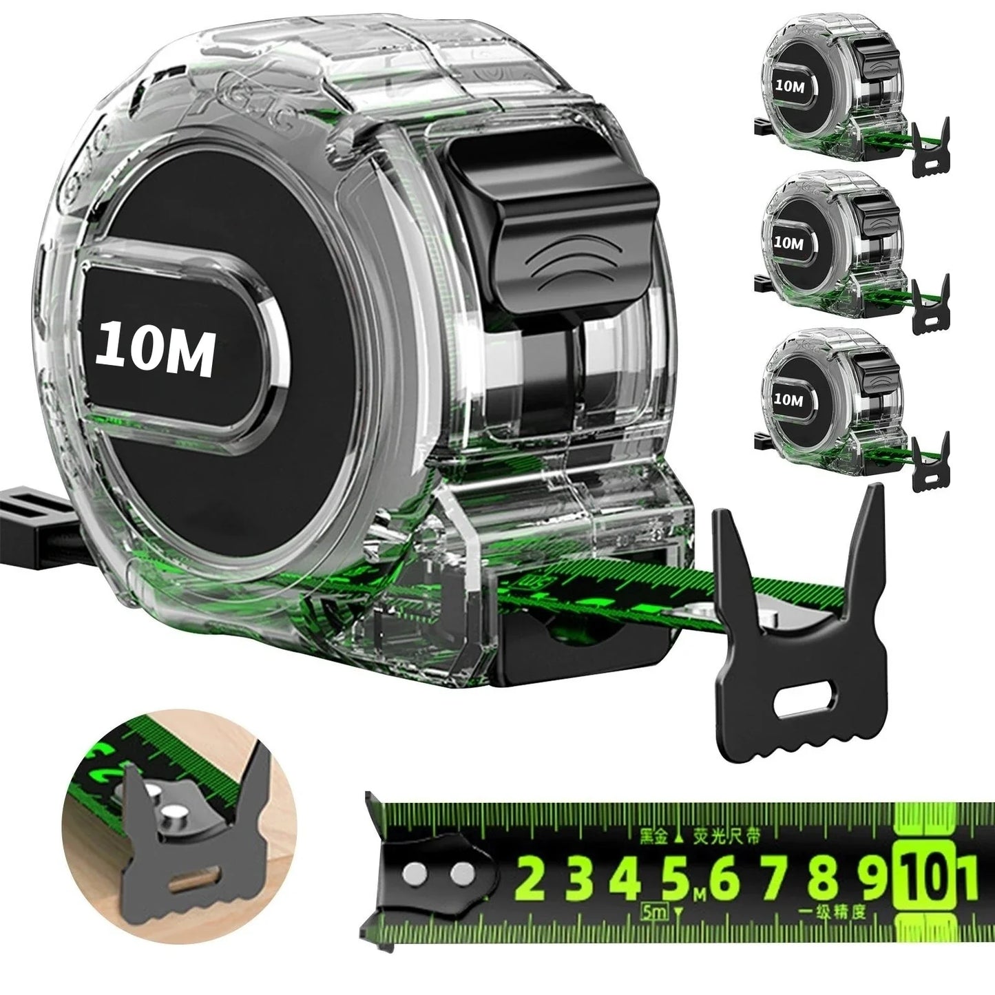 10M Self-Locking Tape Measure – Precision, Drop-Proof