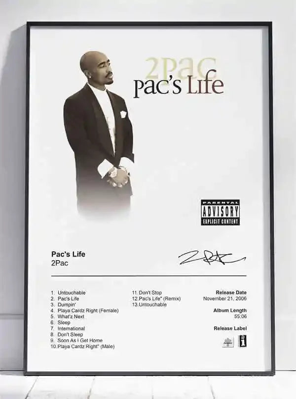 2Pac Music Album Cover Aesthetic Pictures Pop Hip Hop Rapper Tupac Posters For Room Modern Canvas Painting Art Wall Home Deco Peaceful Pleasures Health and Wellness J 50x70cm