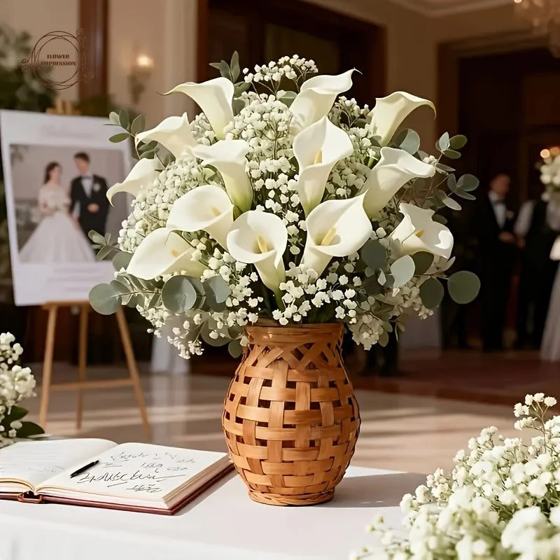 Calla Lily & Gypsophila Faux Bouquet | Wedding & Home Decor
