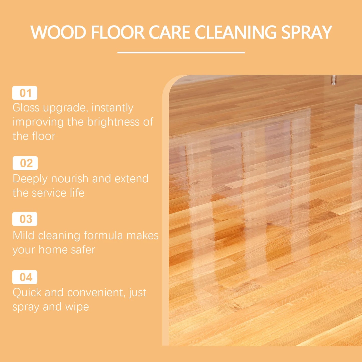 Jakehoe Wood Floor Cleaner Polish Spray with Beeswax 120ml