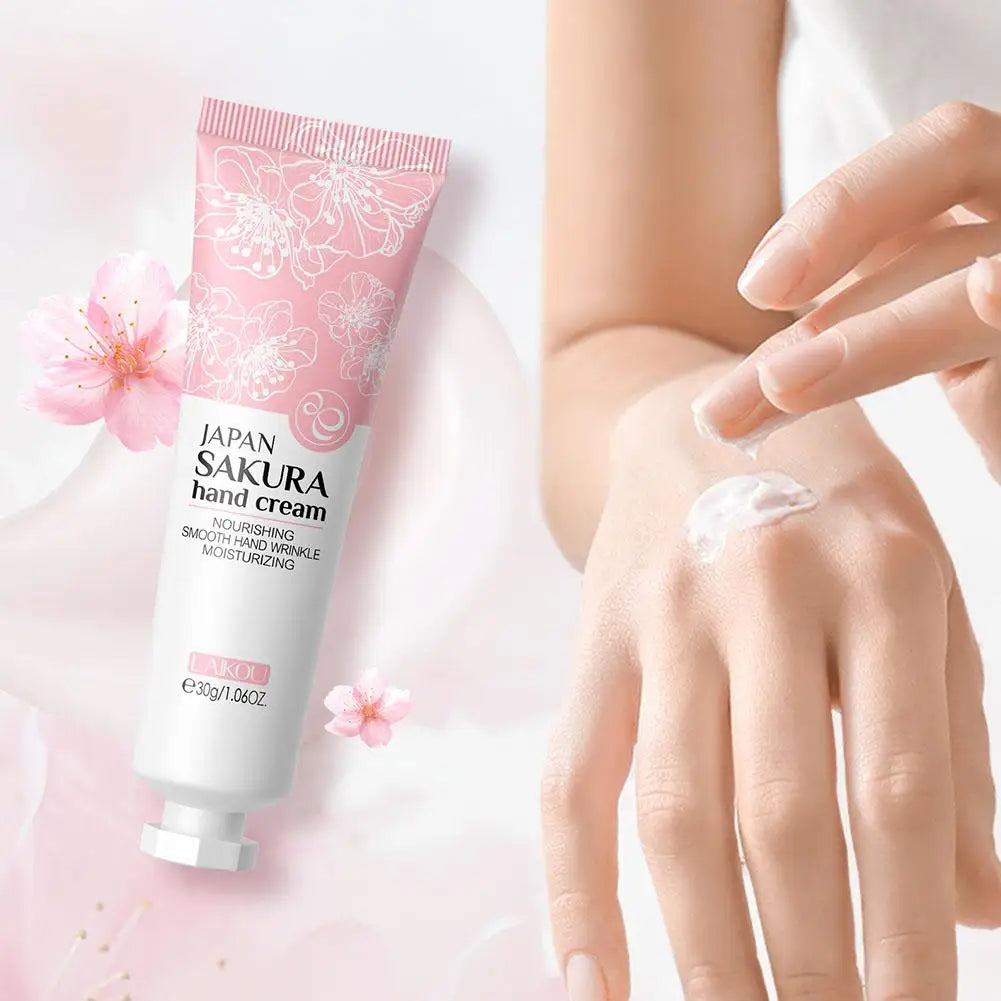 1/2/3pcs 30g Japan Sakura Hand Cream Moisturizing Anti-chapping Repair Soften Skin Hand Cream Winter Nourishing Skin Care Peaceful Pleasures Health and Wellness