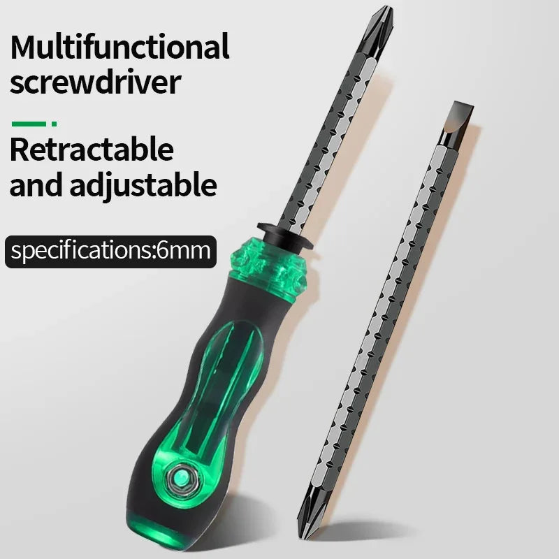 Multipurpose Dual Purpose Adjustable Length Telescopic Magnetic Non Slip Repair Hand Cross for Household Screwdriver Screw Peaceful Pleasures Health and Wellness