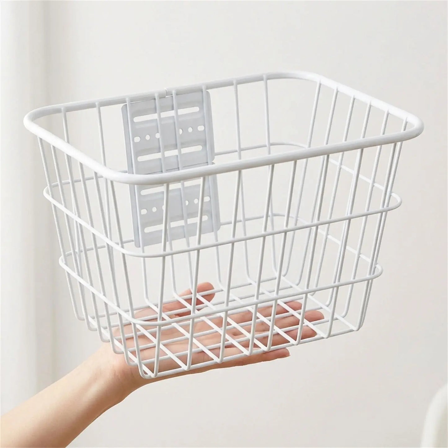Metal Rear Bike Basket For Electric Bicycle With Lid And Reinforced Structure Peaceful Pleasures Health and Wellness