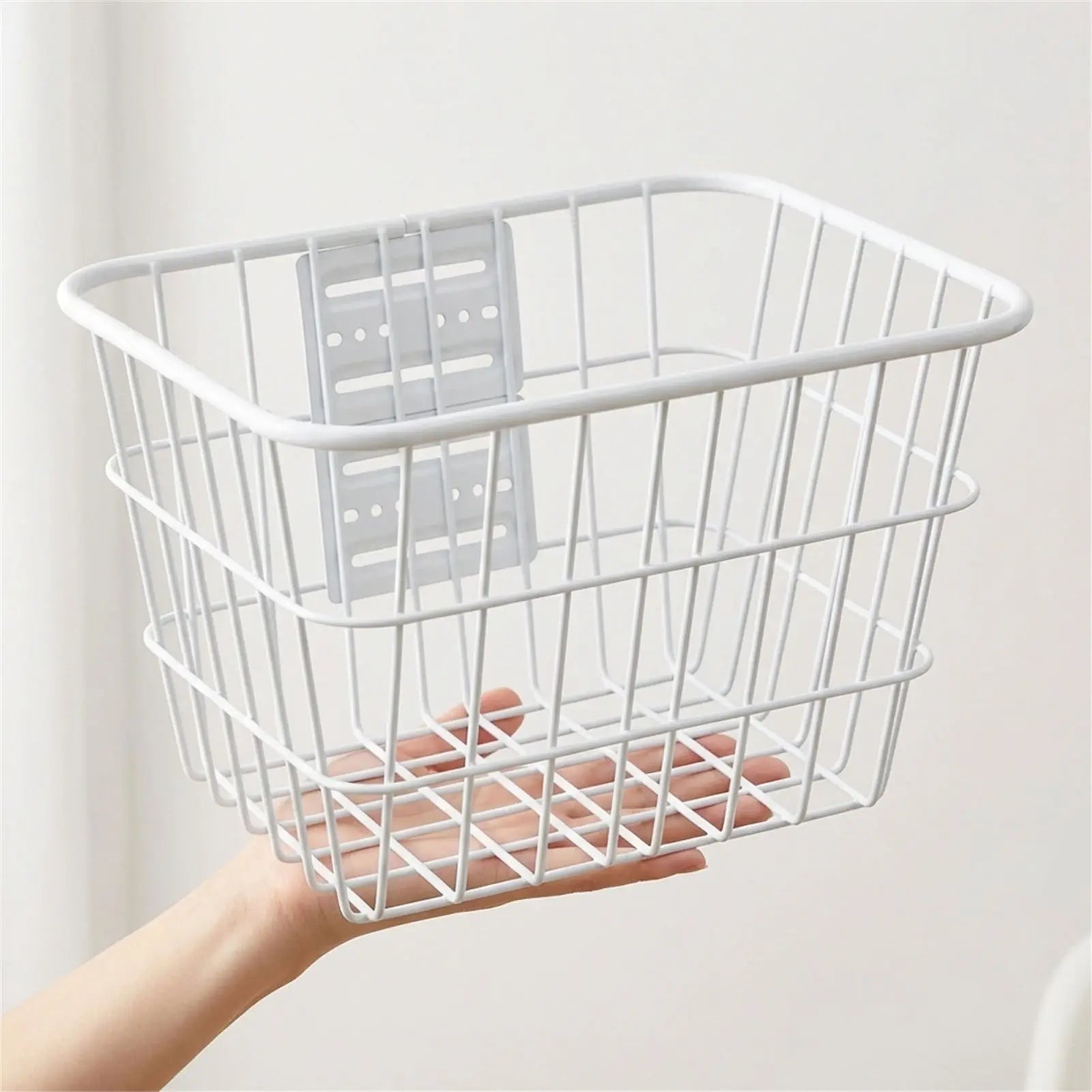 Metal Rear Bike Basket For Electric Bicycle With Lid And Reinforced Structure Peaceful Pleasures Health and Wellness