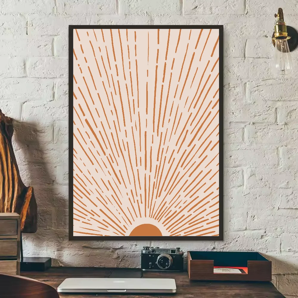 Abstract Sun Moon Woman Wall Poster | HD Waterproof PVC Art Wall Art Poster Peaceful Pleasures Health and Wellness z8 21X30cmNoframe
