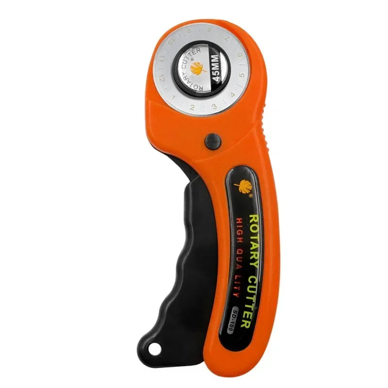 45MM Leather Craft Rotary Cutter Leather Cutting Tool Leather Craft Fabric Circular Blade Knife DIY Patchwork Sewing Quilting Peaceful Pleasures Health and Wellness A with 1 blade