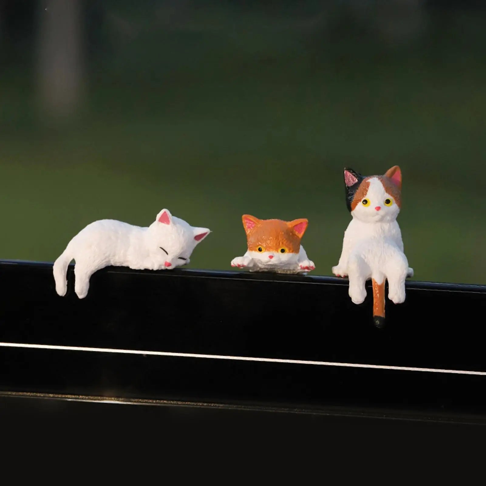 12PCS Mini Cat Figurines Realistic Cute Dashboard Decor & Home Ornament for Car Truck RV, Computer Desk Decorations Peaceful Pleasures Health and Wellness