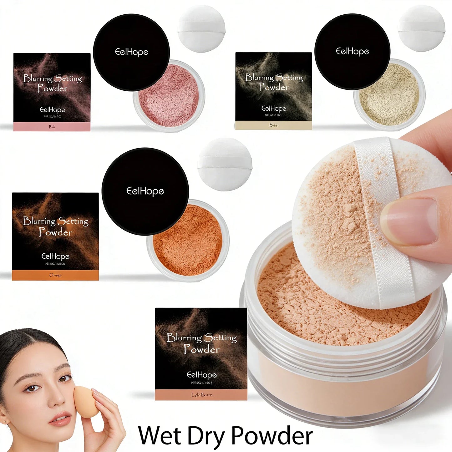 Eelhope 2-in-1 Wet & Dry Setting Powder – Matte & Oil Control