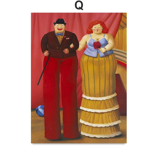 Fernando Botero Women Dancing Circus Canvas Wall Art Print