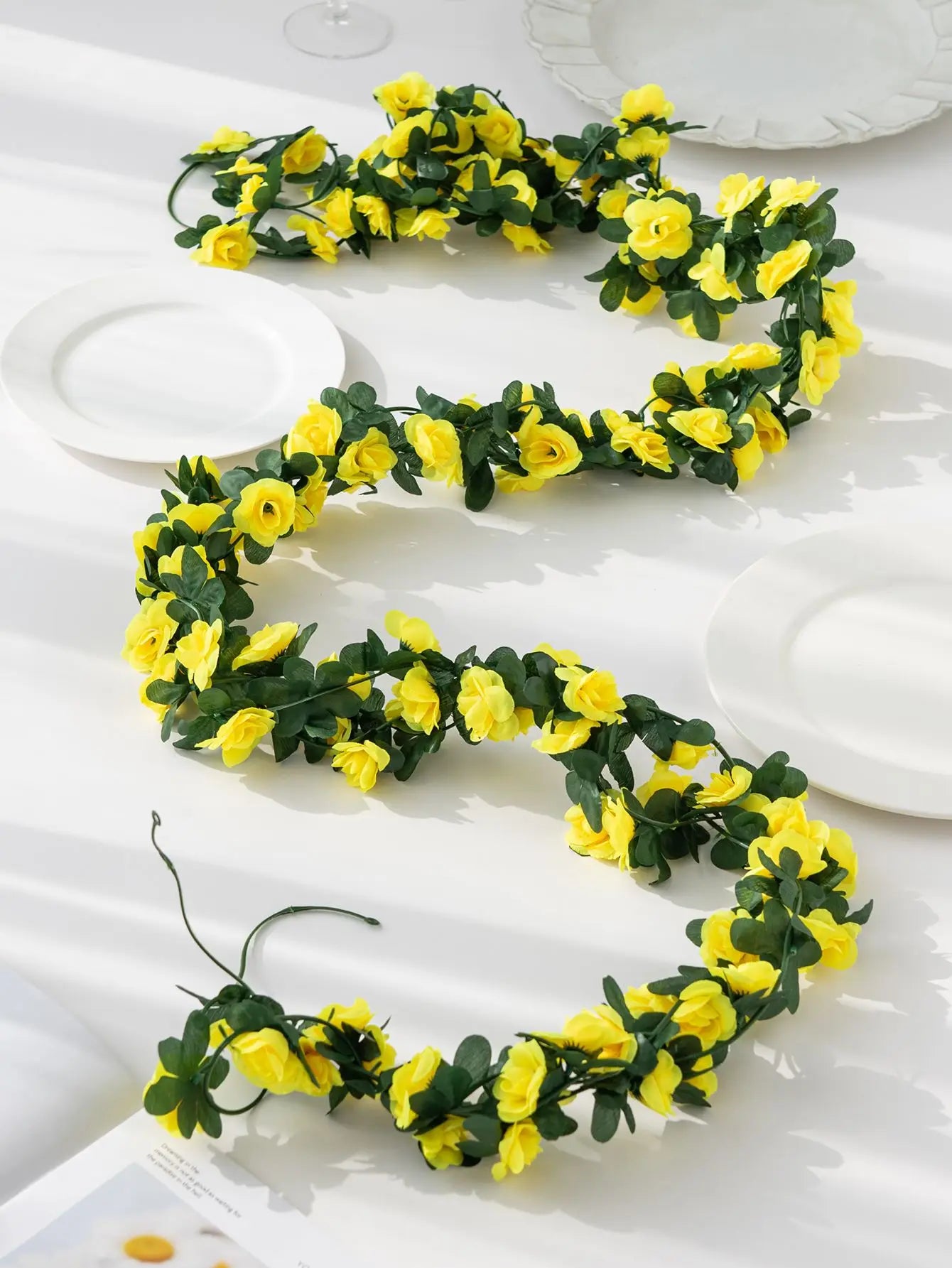 Artificial Silk Rose Vine Garland – Wedding & Home Decor