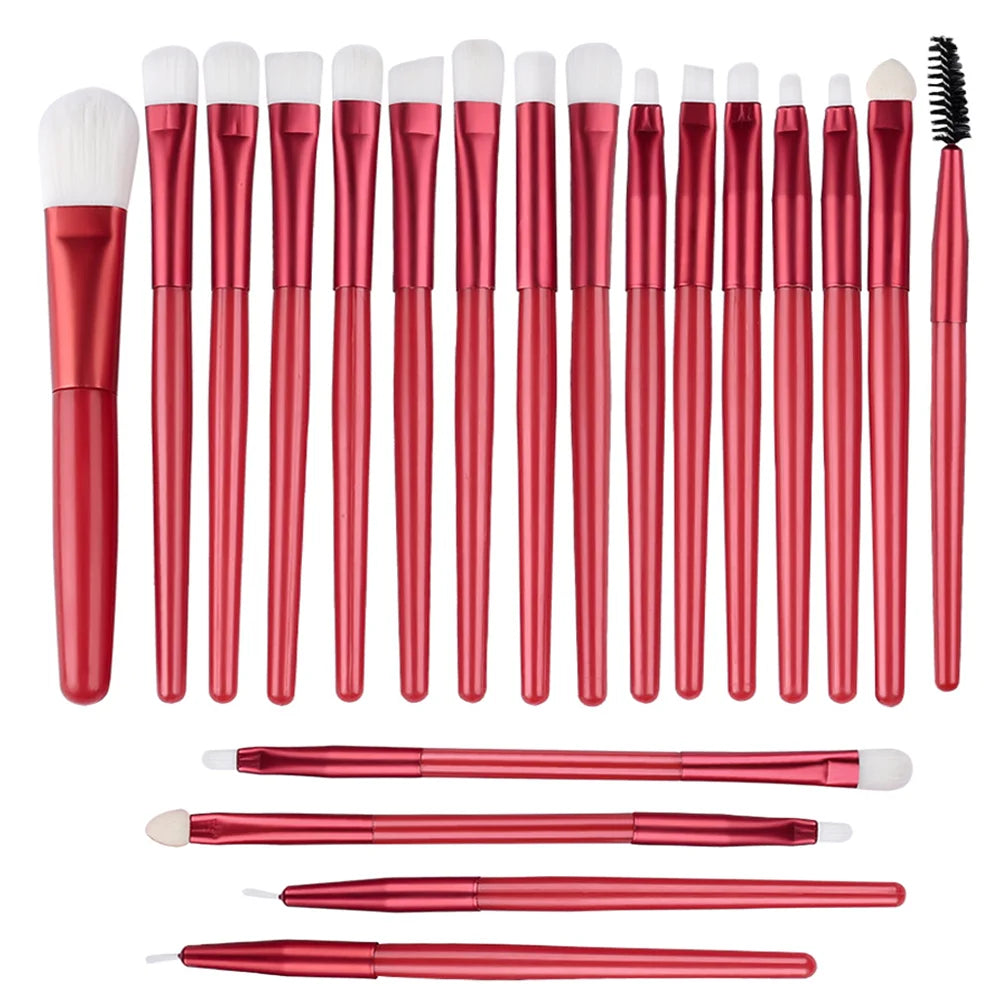 RUNTOIN 20Pc Makeup Brush Set – Foundation, Eyeshadow & Blush