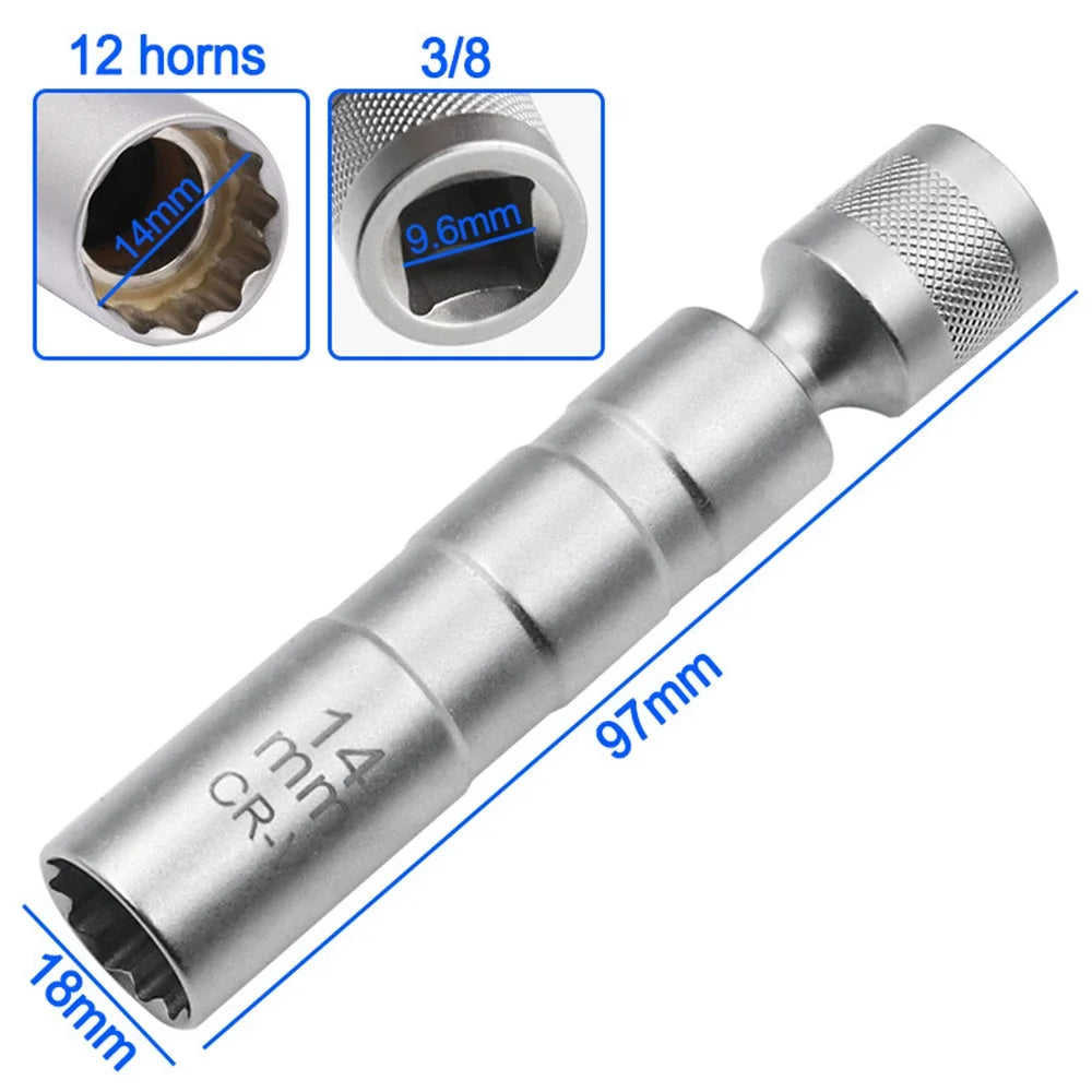 14/16mm Magnetic Spark Plug Socket Wrench Set – 3/8" CR-V Peaceful Pleasures Health and Wellness 14mm