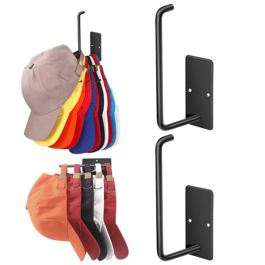 No-Drill Wall Mounted Hat & Storage Hook Rack | Multi-Use Wall Storage Hook Oasis Select