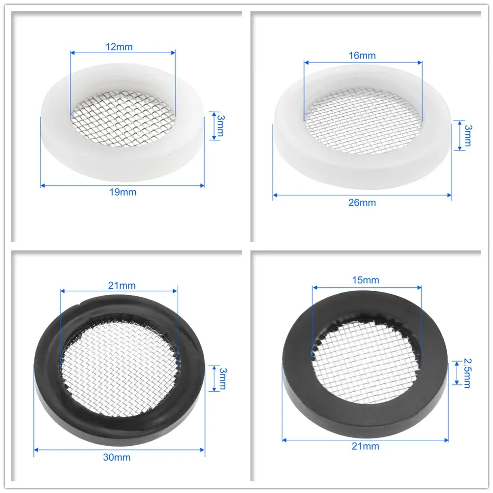 NBR Rubber Filter Washer Gaskets 10/40pcs | 19–30mm Seal Pads