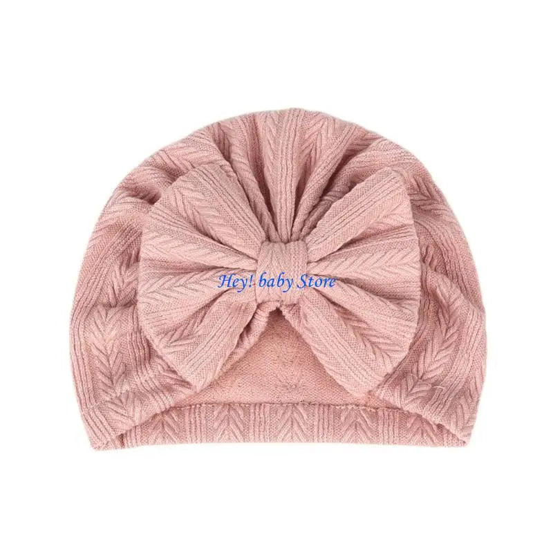 Soft Bow Baby Turban Hat – Unisex Newborn Girls & Boys