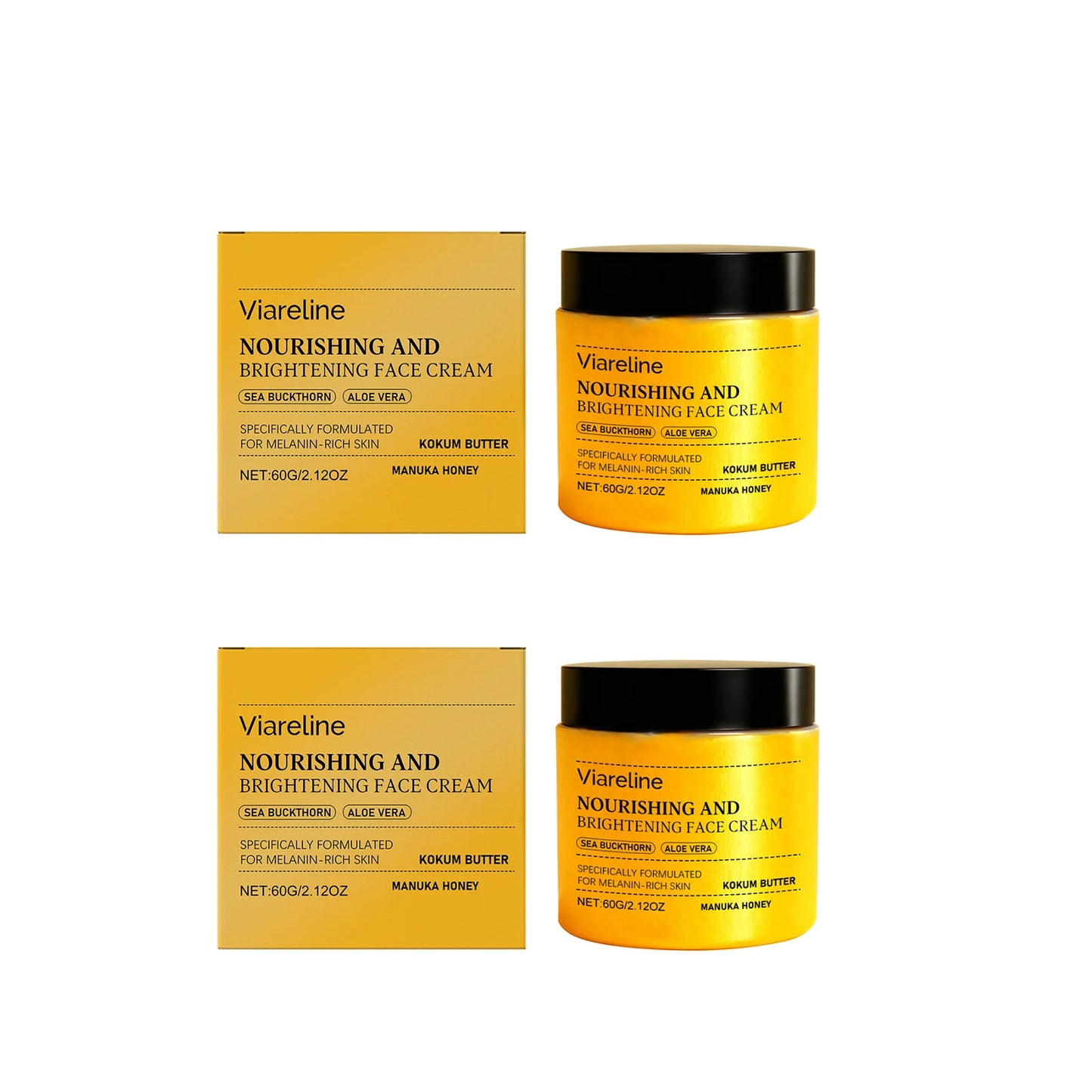 Brightening Face Cream Nourishing Lighten Melanin Even Skin Tone Tightening Glowing Stabilizing Softening Repairing Moisturizer Peaceful Pleasures Health and Wellness 120g boxed