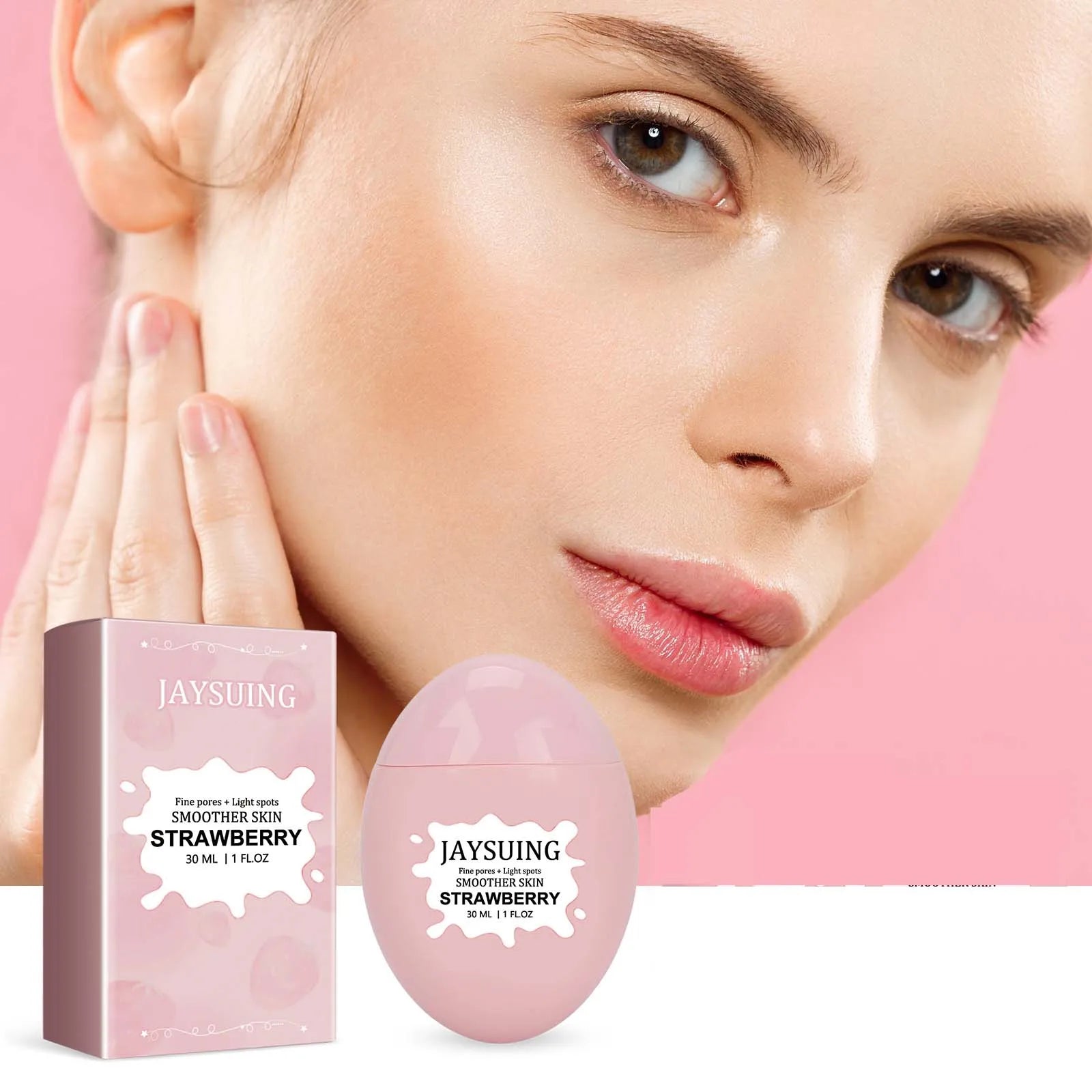Vitamin C Strawberry Facial Essence Shrink Pores Improve Dullness Brighten Reduce Fine Lines Firm Skin Facial Moisturizing Serum Peaceful Pleasures Health and Wellness